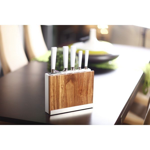 Nazu komplekts ar statīvu un griešanas dēlīti - balts-image-2