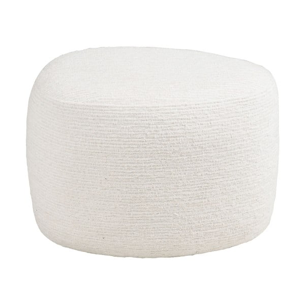 Krēmkrāsas pufs no šenila auduma Hilo – House Nordic-image-3
