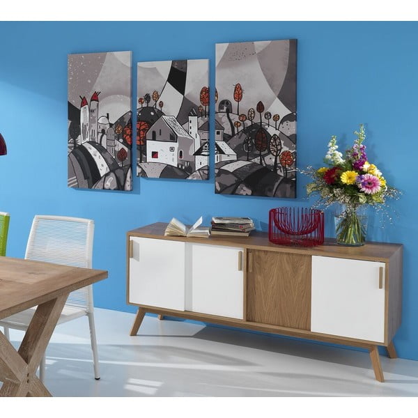 Trīsdaļīga glezna Tomasucci Landscape, 105 x 150 cm-image-1