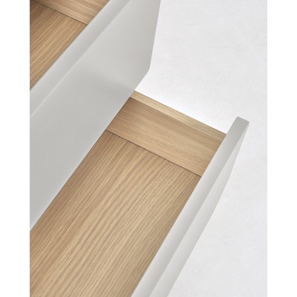 Pelēka/dabīga toņa kumode ar oškoka imitāciju 60x117x42 cm Anielle – Kave Home-image-4