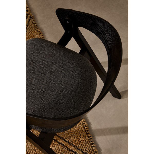 Melns pusdienu krēsls Godia – Kave Home-image-2