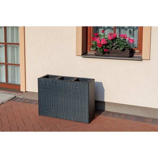 Melns dārza puķu pods Bonami Essentials Patteo-image-1