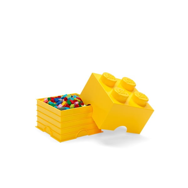 Dzeltena kvadrātveida glabāšanas kaste LEGO®-image-2