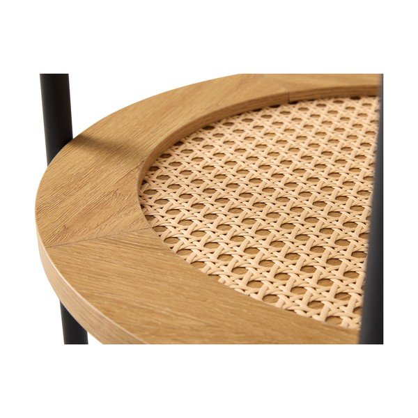 Apaļš sānu galdiņš ar ozolkoka imitāciju ø 50 cm Pensacola – Unique Furniture-image-3