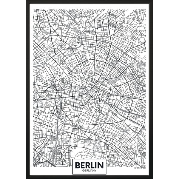 Sienas plakāts rāmī MAP/BERLIN, 50 x 70 cm