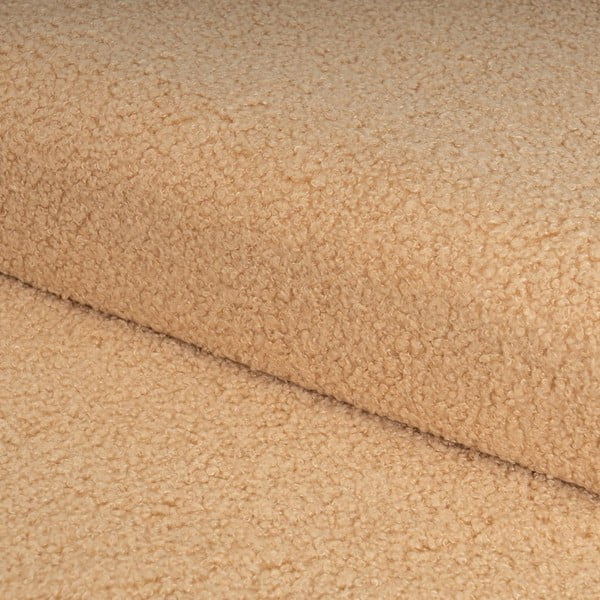 Gaiši brūns pufs no buklē auduma Folding – Casa Selección-image-1