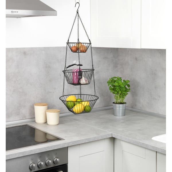 Metāla piekaramais augļu grozs Trio – Wenko-image-1