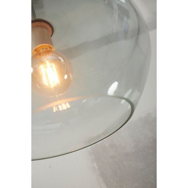 Pelēka piekaramā lampa ar stikla abažūru ø 35 cm Bologna – it's about RoMi-image-4