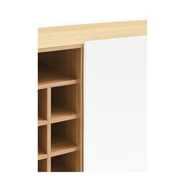 Balta augsta kumode ar ozolkoka imitāciju 95x120 cm Arista – Teulat-image-3