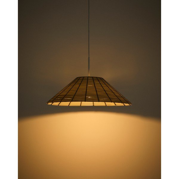 Bēšs mākslīgās rotangpalmas abažūrs ø 50 cm Saranella – Kave Home-image-3