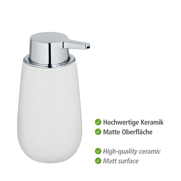 Balts keramikas ziepju dozators Wenko Badi-image-3