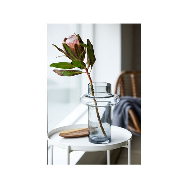 Pelēka stikla vāze Lyngby Glas Tube, augstums 30 cm-image-4