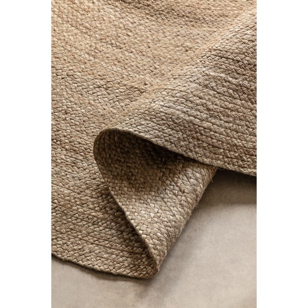 Pelēkbēšs divpusējs džutas apaļš paklājs ø 140 cm Braided – Hanse Home-image-2