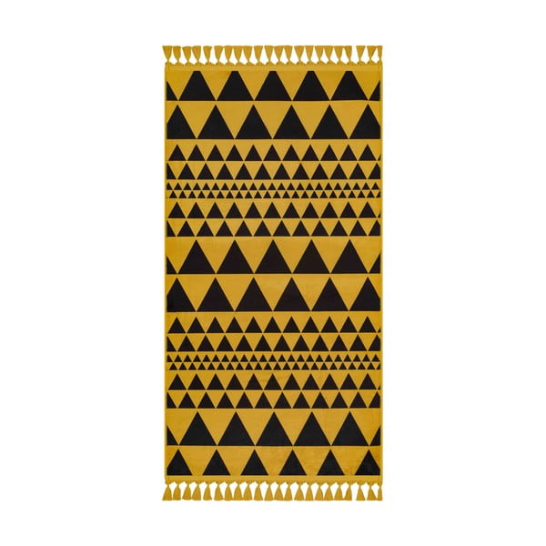 Dzeltens mazgājams paklājs 200x80 cm – Vitaus