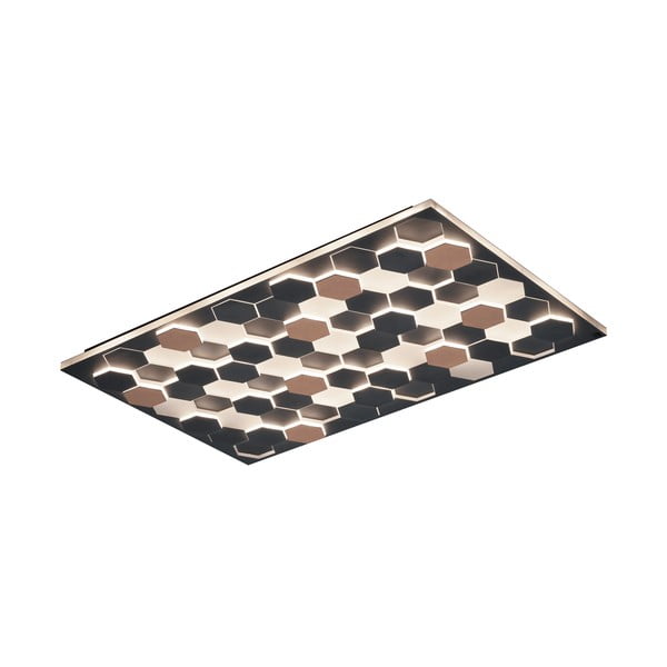 Melna LED griestu lampa ar balss vadību/ar mobilās lietotnes vadību un metāla abažūru 70x115 cm Cifavo – CINQUE-image-1