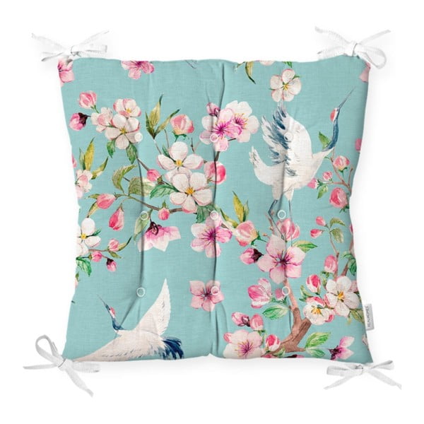 Spilvendrāna Minimalist Cushion Covers Flowers and Bird, 40 x 40 cm