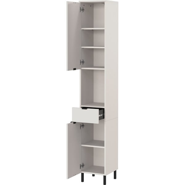 Krēmkrāsas augsts/šaurs vannas istabas skapis 30x190 cm Arcena – Germania-image-3