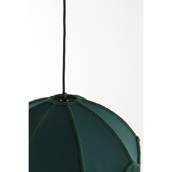 Zaļganzila piekaramā lampa ar auduma abažūru ø 50 cm Malacia – Light & Living-image-4