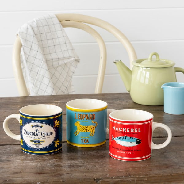 Tumši zila/krēmkrāsas keramikas krūze 350 ml Chocolat Chaud – Rex London-image-3