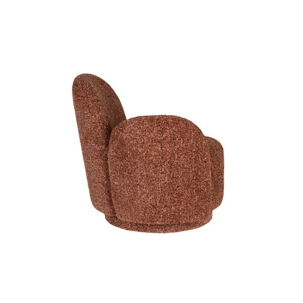 Sarkans grozāms atpūtas krēsls no šenila auduma Rose – Dutchbone-image-3