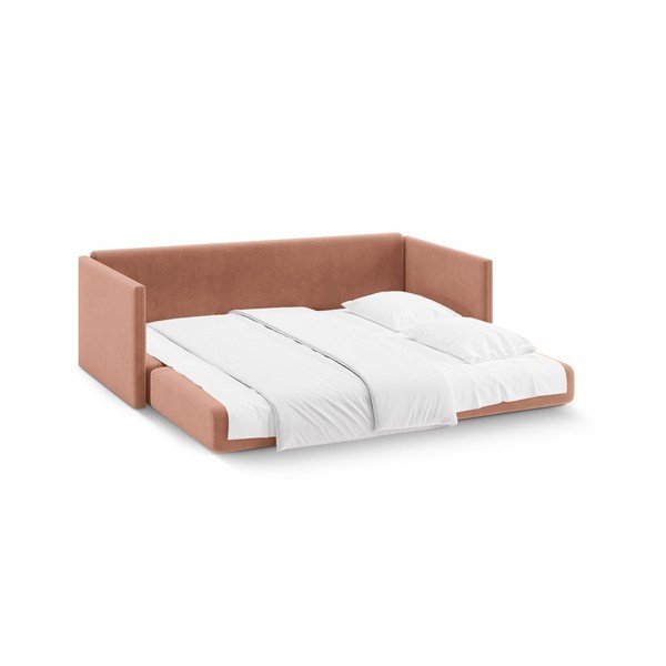 Rozā samta salokāms dīvāns 209 cm Shannon – Cosmopolitan Design-image-3