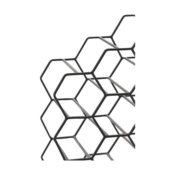 Melns metāla vīna statīvs 12 pudelēm Salbris – Light & Living-image-3