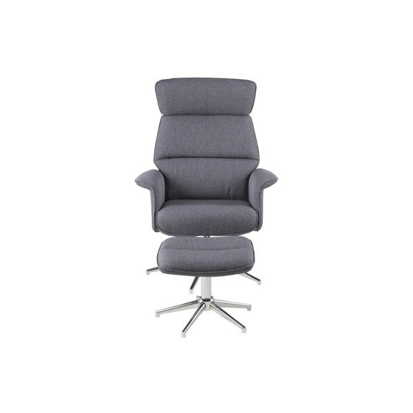 Tumši pelēks krēsls ar kāju soliņu Actona Alura-image-2