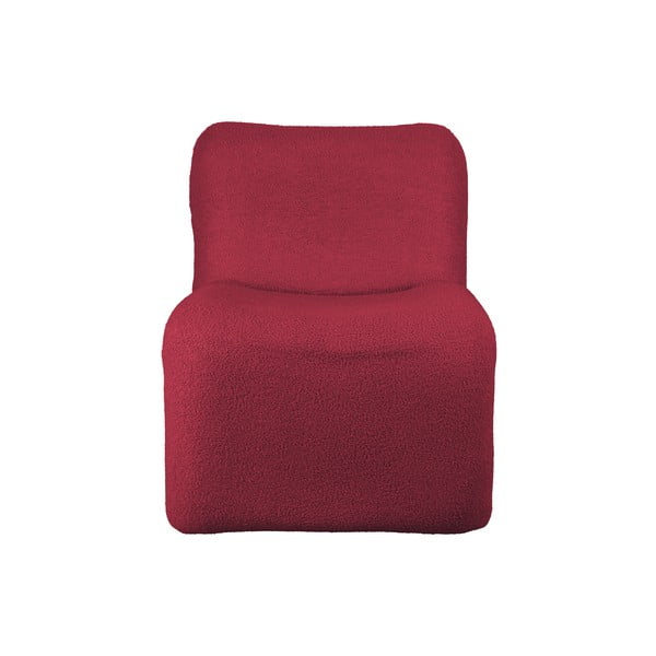 Sarkans/bordo atpūtas krēsls no buklē auduma Fuerza – Leitmotiv-image-2