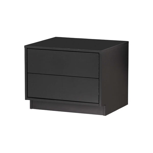 Melns priedes masīvkoka modulārais TV galdiņš 50x40 cm Finca – WOOOD-image-2