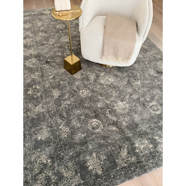 Pelēks vilnas paklājs 230x340 cm Calisia Vintage Flora – Agnella-image-2