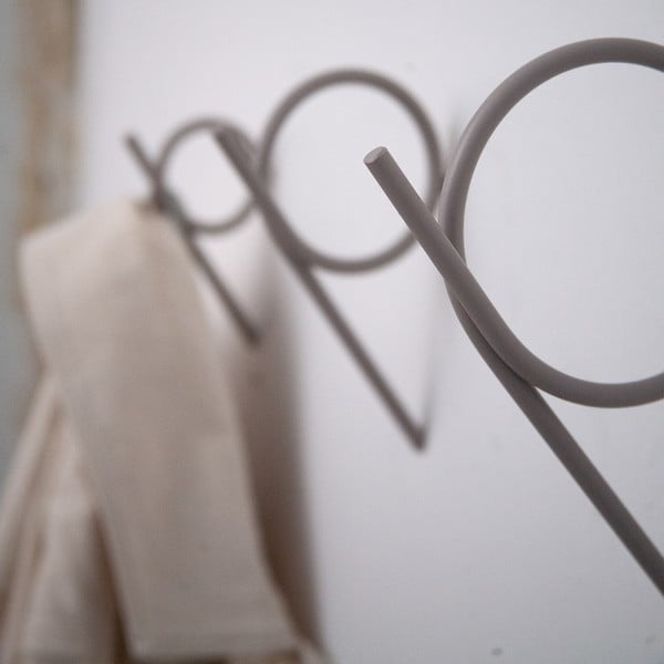 Pelēkbrūns metāla sienas āķis Tuba L – Spinder Design-image-1