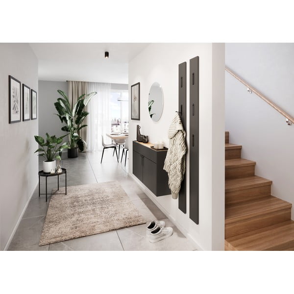 Antracīta pelēks skapītis 110x57x22 cm Ameca – Germania-image-1