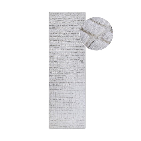 Krēmkrāsas celiņa paklājs 80x240 cm Artistique Cream White – Elle Decoration