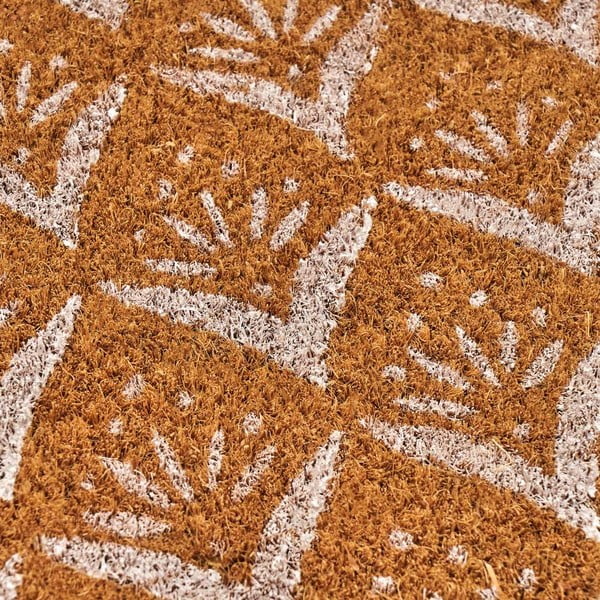 Kokosšķiedras kājslauķis 60x40 cm Mini White – Casa Selección-image-1