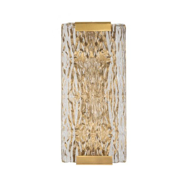 Zelta krāsas stikla sienas lampa Oblin – Mauro Ferretti