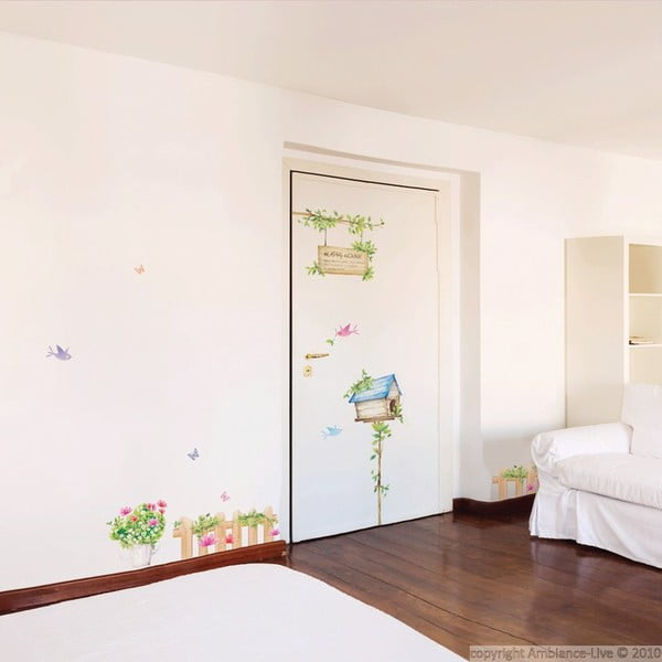 Sienas uzlīmju komplekts Ambiance Happy House, 42x30 cm-image-1