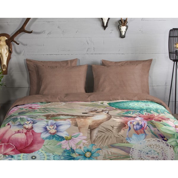 Brūna flaneļa gultas veļa vienvietīgai gultai 140x200 cm – HIP-image-2