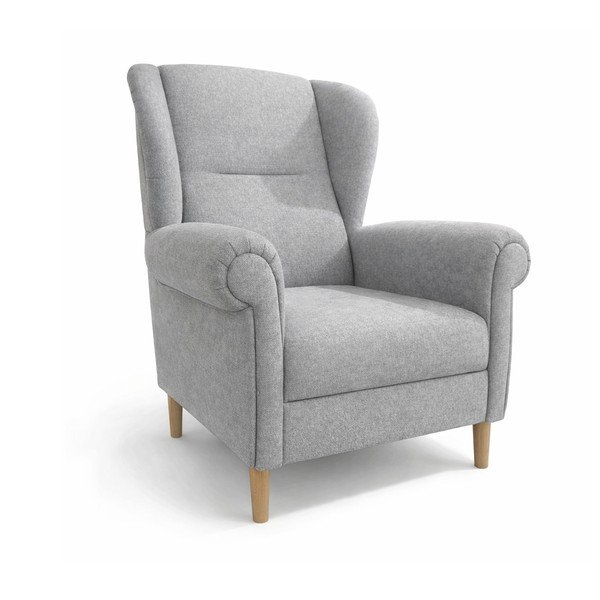 Gaiši pelēks atpūtas krēsls ar atzveltni Swan – Ropez