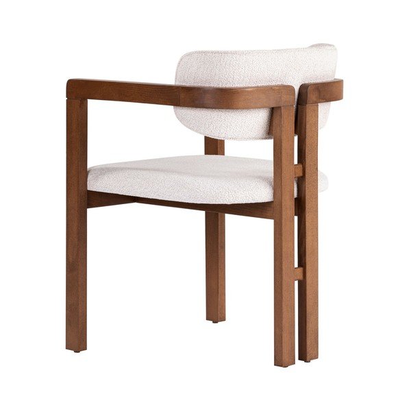 Balts ēdamistabas krēsls ar roku balstiem Toscana – Kalune Design-image-2