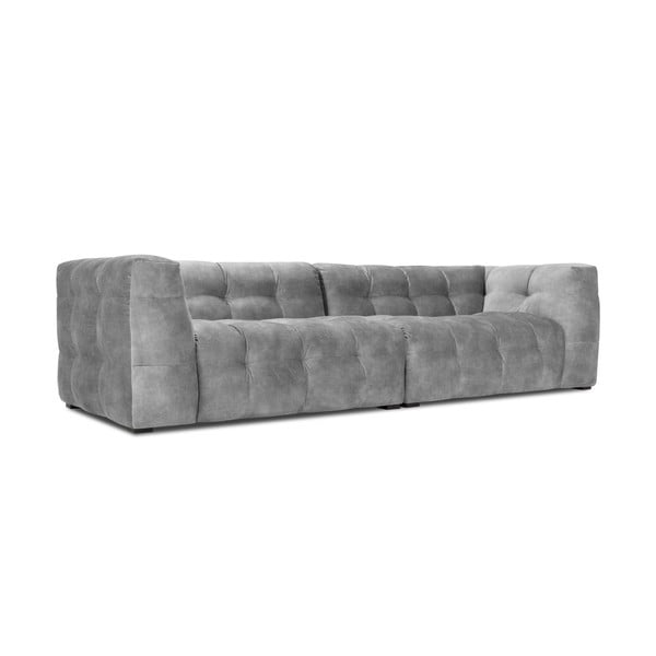 Pelēks samta dīvāns Windsor & Co Sofas Vest, 280 cm-image-3