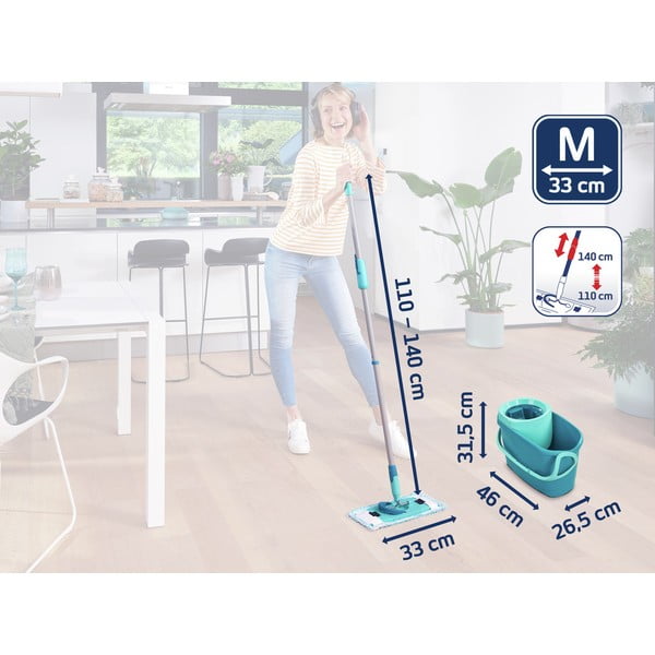Mops ar spaini un rezerves mopu Clean Twist M Ergo – LEIFHEIT-image-1