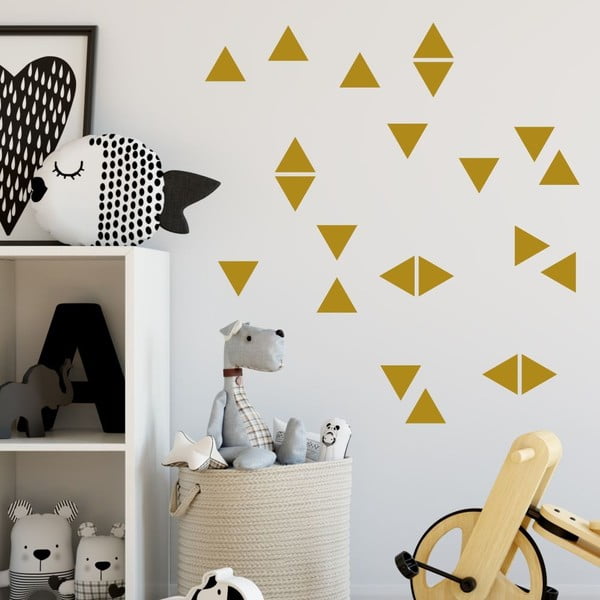 Komplekts dzeltenas sienas uzlīmes Ziemeļkarolīna Skandināvu mājas dekori Triangle