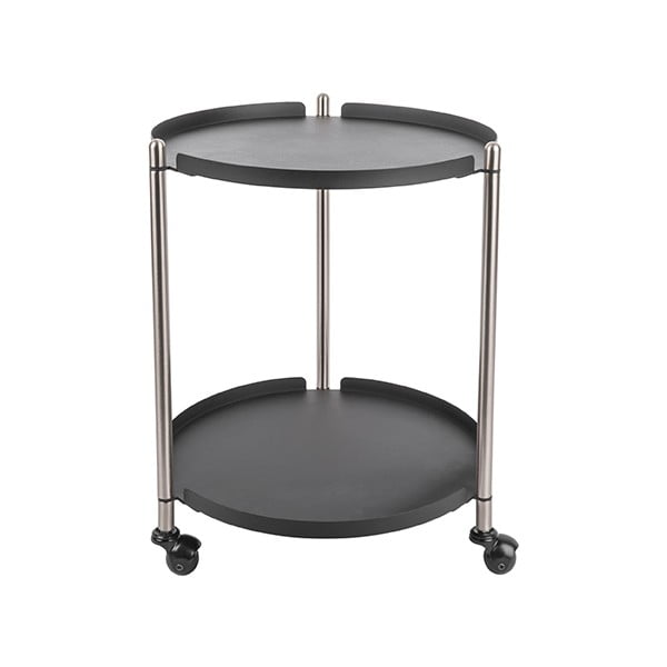 Metāla sānu galds melnā un sudraba krāsā Leitmotiv Thrill