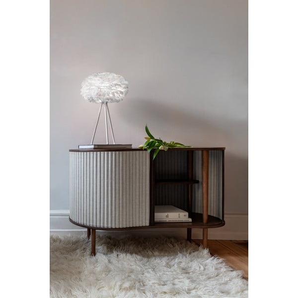 Pelēka/brūna zema kumode ar ozolkoka imitāciju ar bīdāmām durvīm 100x67 cm Audacious – UMAGE-image-1