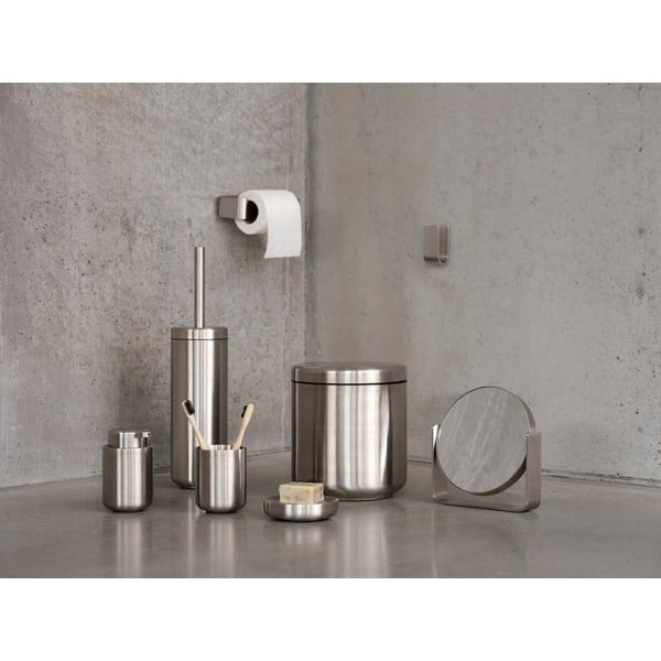 Matētas sudraba krāsas nerūsējošā tērauda ziepju dozators 250 ml Ume Steel – Zone-image-2