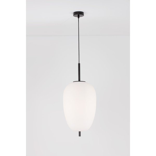 Balta/melna stikla piekaramā lampa ø 27 cm Lato – Nova Luce-image-3