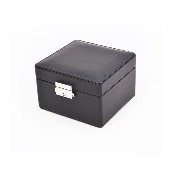 Ādas pulksteņu kastīte Ferruccio Laconi Black-image-1