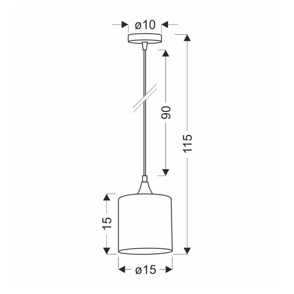 Tumši zaļa piekaramā lampa ar auduma abažūru ø 15 cm Patti – Candellux Lighting-image-2