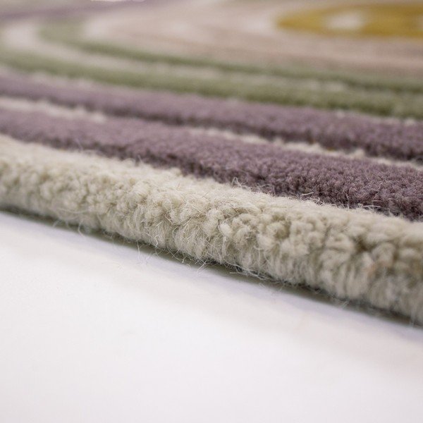 Zaļš ar rokām darināts vilnas paklājs 140x200 cm Spiral Shaped  – Flair Rugs-image-3