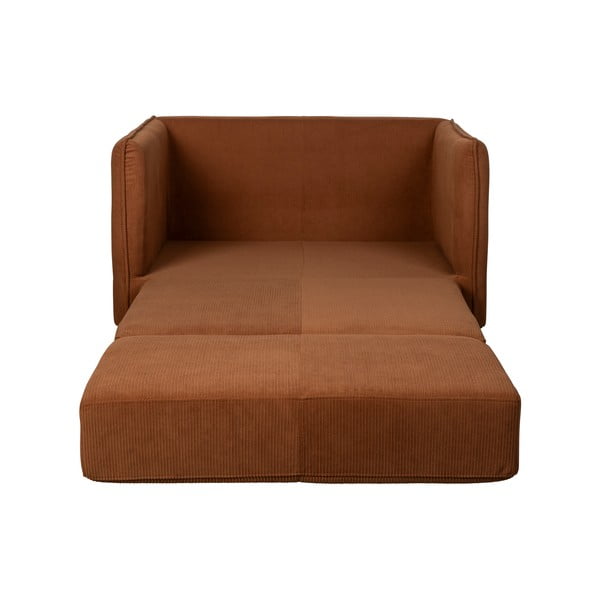 Oranžs/brūns atpūtas krēsls Jopie – White Label-image-3